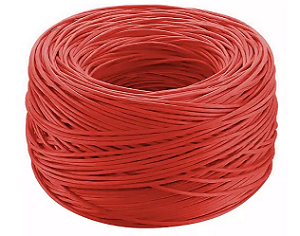 CABO UTP 4P x 24AWG CAT 6 (COR VERMELHA PARA TRANSMISSÃO DE DADOS) METRO LINEAR