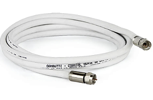 Cabo Coaxial para sistema de antena (instalação inclusa)