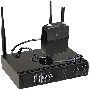 MICROFONE SEM FIO PROFISSIONAL HEAD SET - MICROFONE + RECEPTOR+ TRANSMISSOR (INSTALAÇÃO INCLUSA)