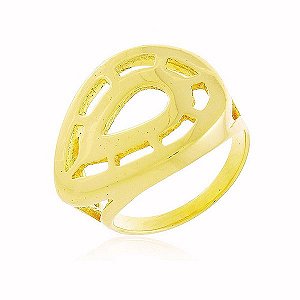 Anel Multifuros Banho Ouro Quebec 18k