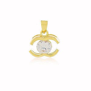 Pingente Cristal Banho Ouro 18k