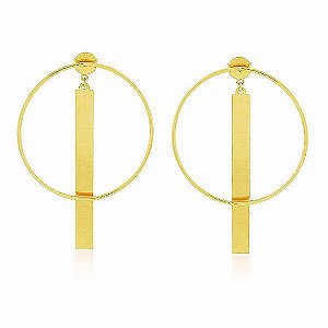 Brinco Argolas Banho Ouro Quebec 18k