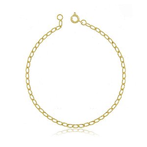 Pulseira Americana Banho Ouro Quebec 18k Fecho Boia