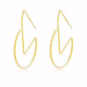 Brinco Meia Lua Banho Ouro Quebec 18k