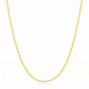 Colar Groumet Banho Ouro Quebec 18k Fecho Boia Unissex