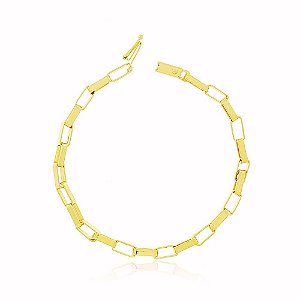Pulseira Banho Ouro Quebec 18k Fecho Trava