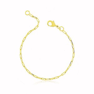 Pulseira Infantil Banho Ouro Quebec 18k Fecho Lagosta