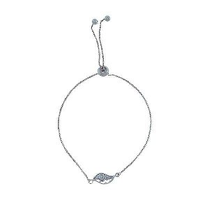 Pulseira Veneziana Banho Ródio Negro Fecho Regulável