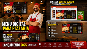 Menu Digital para Pizzaria Sem Mensalidade e Sem Ponto de Internet