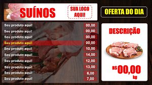 Menu Digital para Açougue 100% editável no PowerPoint