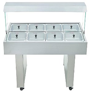 BUFFET BANHO MARIA MÓVEL 8 CUBAS 220V EDANCA BBMM-8