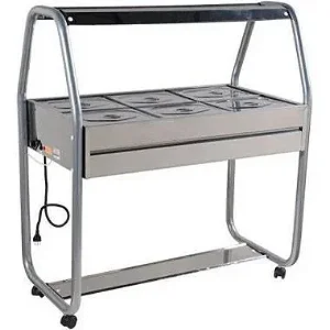ST06 CINZA - BALCAO SELFSERVICE TERMICO IBET 6CUBAS