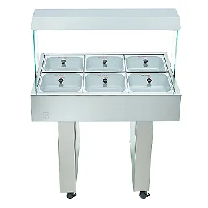 BNGM-6 BUFFET FRIO MOVEL 6 CUBAS 220V C/ GELO-X EDANCA