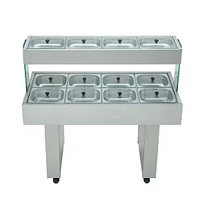 BBMD-08 BUFFET EDANCA BANHO MARIA MOVEL DUPLO 8Q+4F-127 V2000 W-50/60HZ