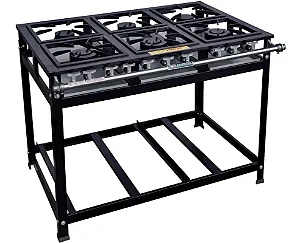 FOGAO 6 BOCAS CRISTAL AÇO BAIXA PRESSAO 03QS / 03QD 30X30 STANDARD P7