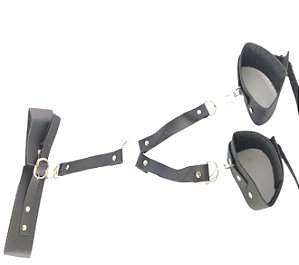 COLEIRA COM ALGEMA EM COURO  PRETA  - Hot Brasil