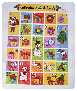 Feltro Estampado - Calendário do advento