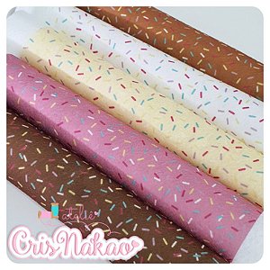 Kit Feltro estampado - Confete (5 cores)