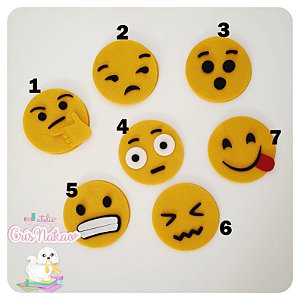 Recortes em Feltro - Emojis (emoções) - modelos 2
