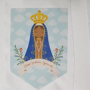 Feltro estampado - Flâmula Nossa Senhora Aparecida Modelo 2