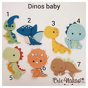 Recortes em Feltro - Dinos baby - Valor unitário