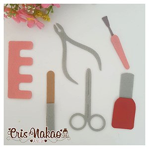 Recortes em Feltro - Kit Manicure para guirlanda