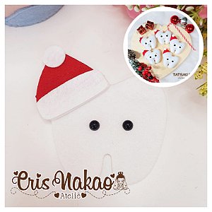 Recorte em feltro - Dentinhos para chaveiro ou guirlanda  de natal - 5un