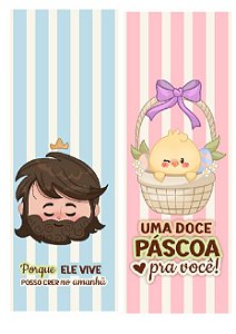 Feltro Estampado - Porta Bis ou Barra de Páscoa 2025 - Modelo 6