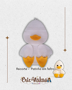 Recorte em Feltro - Patinho (modelo fazendinha)