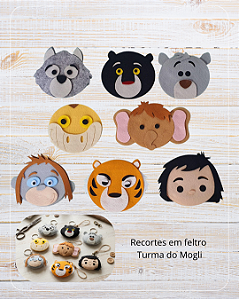 Recortes em Feltro - Turma do Mogli