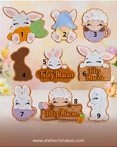 Recortes em Feltro - Bolachinhas Páscoa Cute