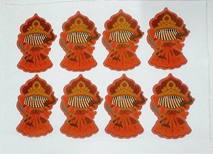 Feltro Estampado - Orixás - Iansã Vermelha