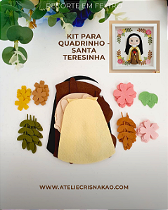Recortes em feltro - Kit para Quadrinho de Sta Teresinha