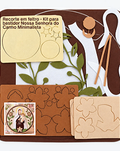 Recortes em feltro - Kit para Bastidor Nossa Senhora do Carmo Minimalista.