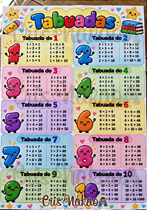 Feltro Estampado - Tabuadas