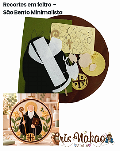 Recortes em feltro - Kit para Bastidor São Bento Minimalista.