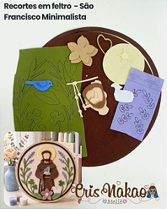 Recortes em feltro - Kit para Bastidor São Francisco Minimalista.