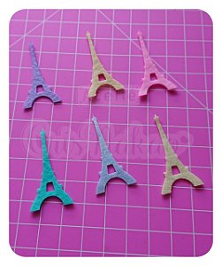 Kit Recortes em Feltro Aplique Torre Eiffel 5cm- 10 un