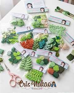 Recortes em feltro - Combo Folhas e Ramos Sortidos