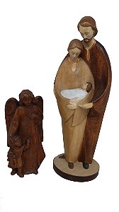 Sagrada Família 20 cm & Anjo da Guarda 11,5 cm.