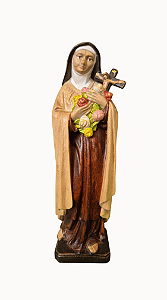 Santa Terezinha do Menino Jesus - 20 cm - Tons de Marrom.