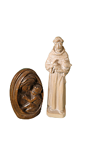 Conjunto Nossa Sra. Clássica 7 cm & São Francisco 9 cm.