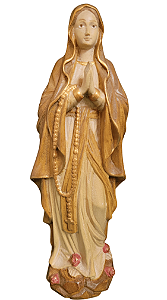 Nossa Senhora de Lourdes - 19 cm - Tons de Marrom.
