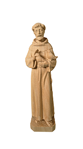 São Francisco Com Pombas - 19 cm - Natural.
