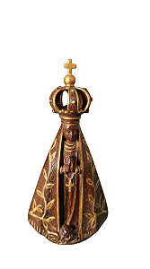 Nossa Senhora Aparecida Estilizada - 11,5 cm - Tons de Marrom