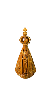 Nossa Senhora Aparecida Estilizada - 11,5 cm - Tons de Marrom