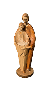 Sagrada Família - 20 cm - Tons de marrom