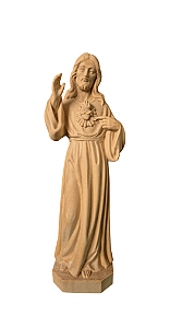 Sagrado Coração de Jesus - 20 cm - Natural.