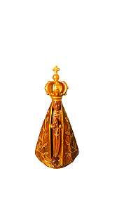 Nossa Senhora Aparecida Estilizada - 11 cm - Tons de Marrom