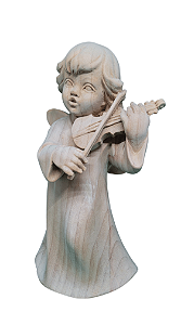 Anjo com Violino - 22 cm - Natural
